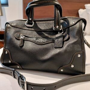 Coach Millie Satchel Nwot. Black Leather.